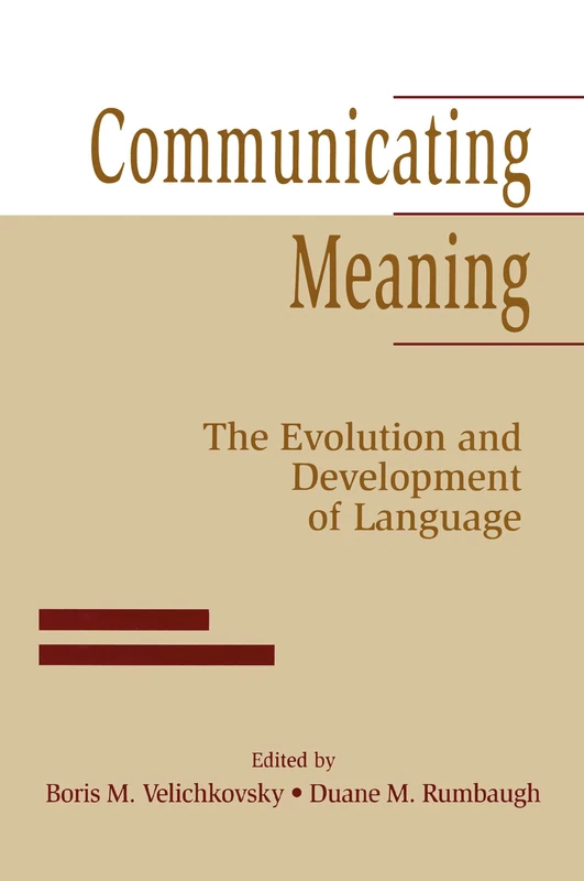 Psychology Press - Communicating Meaning Language Book