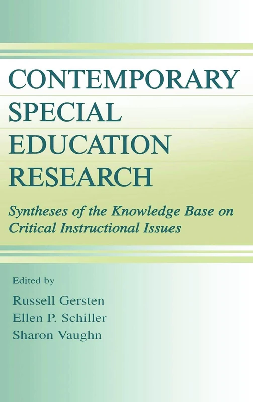 Routledge Contemporary Special Education Research Volume