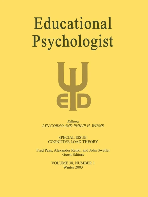 Cognitive Load Theory: A Special Issue of educational Psychologist: 38