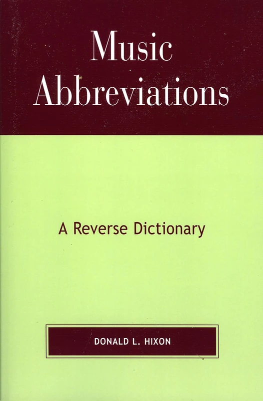 Music Abbreviations: A Reverse Dictionary - Image 1