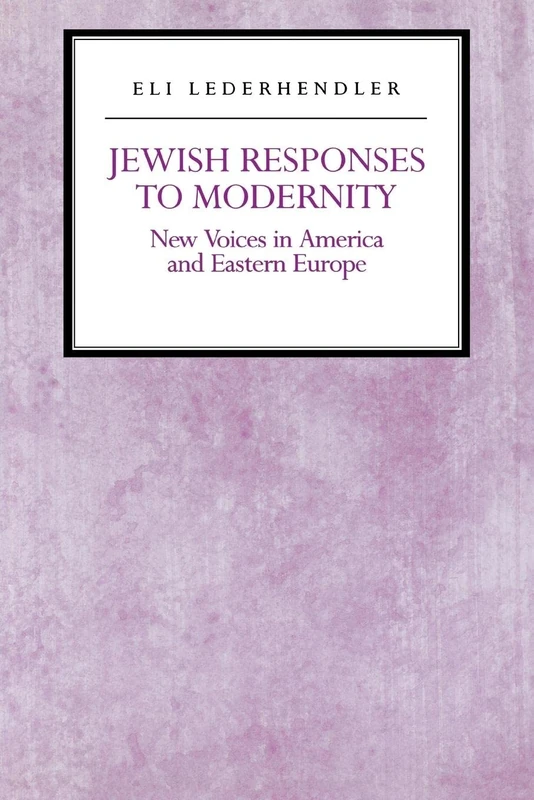 Jewish Responses to Modernity: New Voices in America and Eastern Europe: 7 (Reappraisals in Jewish Social History)