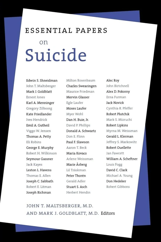 Essential Papers on Suicide: 20 (Essential Papers on Psychoanalysis)