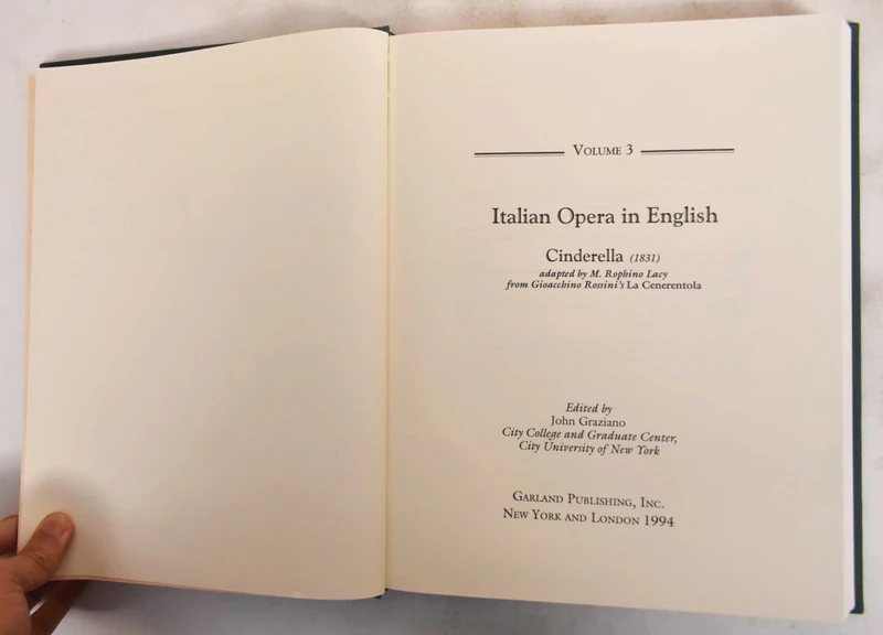 Routledge Italian Opera in English: Cinderella - Rossini - Image 1