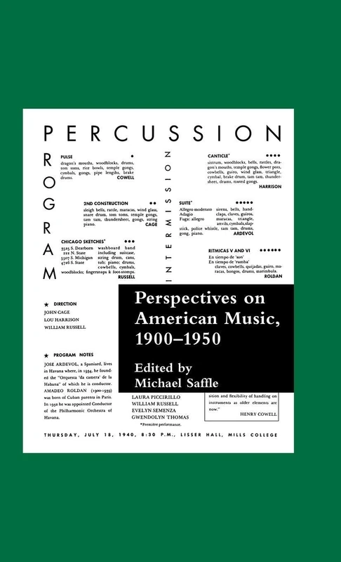 Perspectives on American Music, 1900-1950: 3 (Essays in American Music)