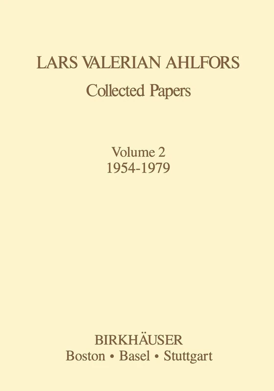 Collected Papers Vol 2: 1954-1979 (Contemporary Mathematicians)