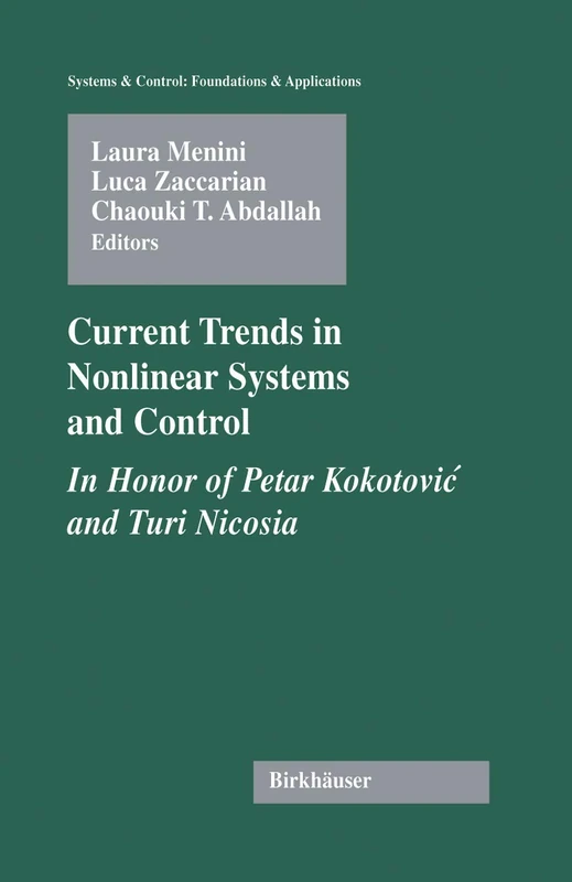 Birkhauser Nonlinear Systems and Control - Petar Kokotovic Book