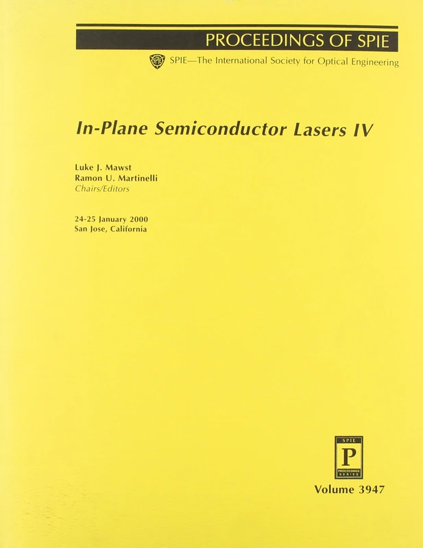 In-Plane Semiconductor Lasers 4: 3947 (Proceedings of Spie--the International Society for Optical Engineering, V. 3947.) - Image 1