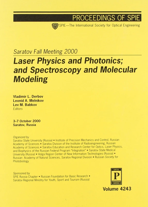 Saratov Fall Meeting 2000: Laser Physics and Photonics; and Spectroscopy and Molecular Modeling (Proceedings of SPIE): v. 4243 - Image 1