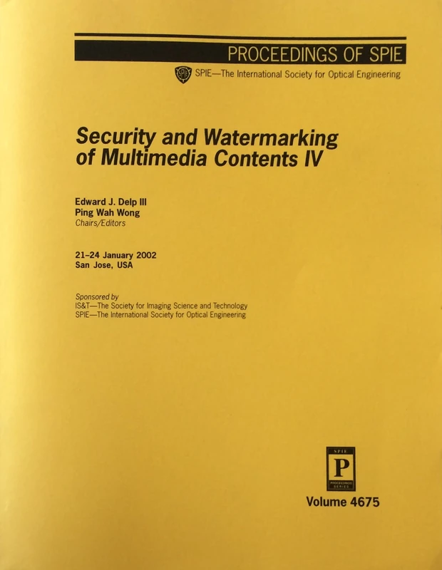 Security and Watermarking of Multimedia Contents (Proceedings of Spie)