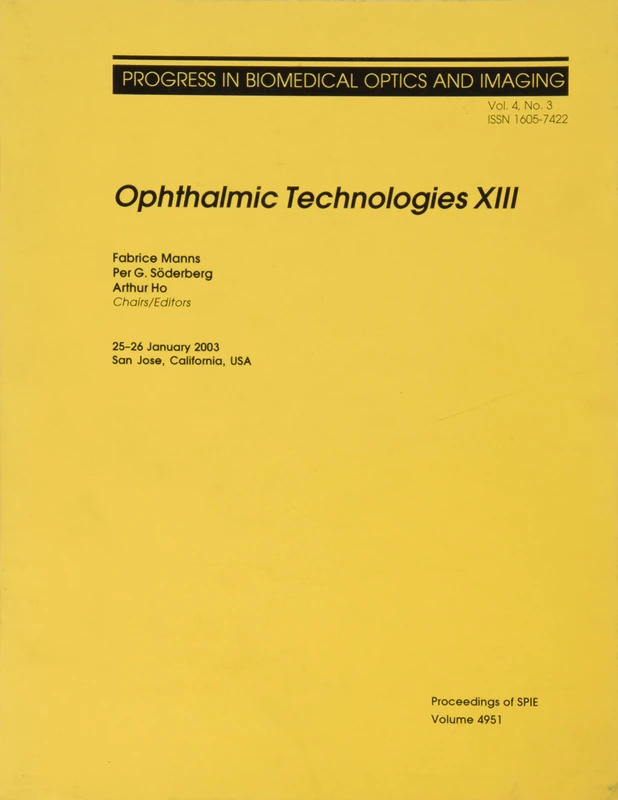 Opthalmic Technologies: XIII (Proceedings of SPIE): 4951 - Image 1