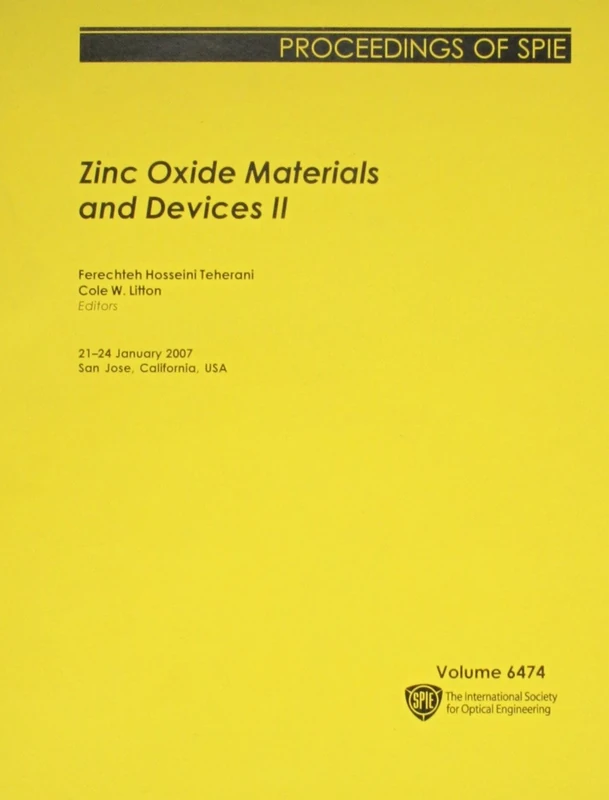 Zinc Oxide Materials and Devices II (Proceedings of SPIE)