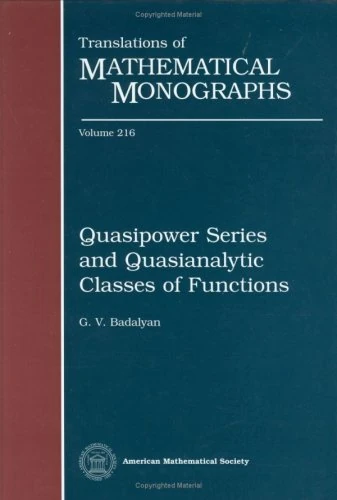 Quasipower Series and Quasianalytic Classes of Functions (Translations of Mathematical Monographs)