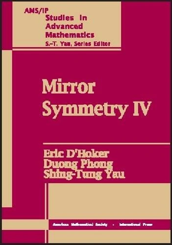 Mirror Symmetry: Pt.4 (AMS/IP Studies in Advanced Mathematics) - Image 1