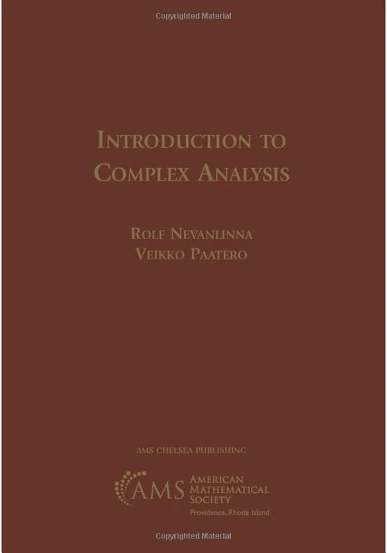 Introduction to Complex Analysis (AMS Chelsea Publishing) (Chelsea Publications)
