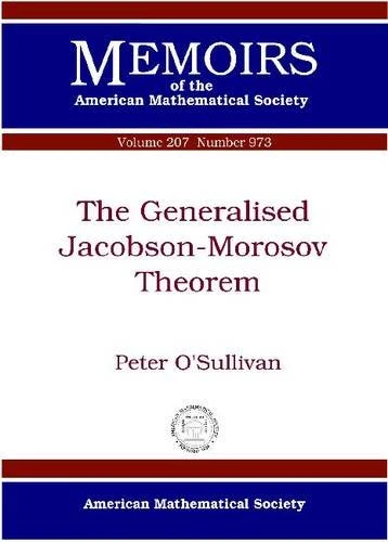 The Generalised Jacobson-Morosov Theorem (Memoirs of the American Mathematical Society)