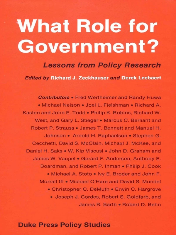 What Role for Government?: Lessons from Policy Research (Duke Press Policy Studies) - Image 1