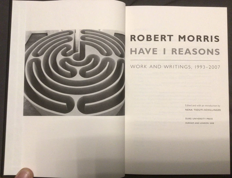 Have I Reasons: Work and Writings 1993-2007 - Robert Morris
