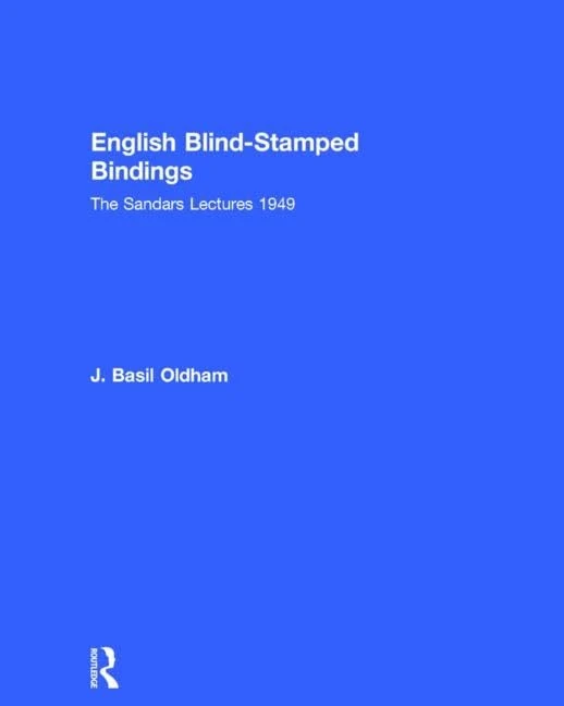 English Blind Stamped (History of Bookbinding Technique and Design)
