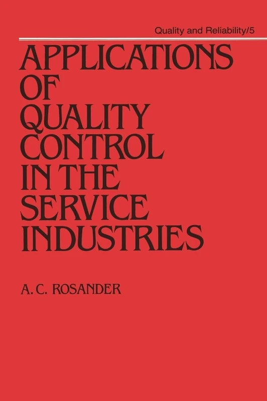 CRC Press Applications of Quality Control in Service Industries
