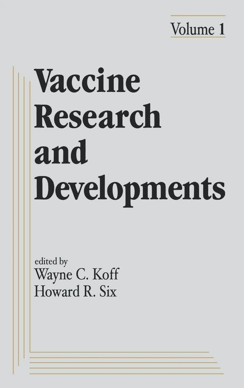 CRC Press Vaccine Research and Development: Volume 1