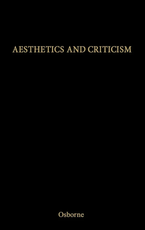 Aesthetics and Criticism
