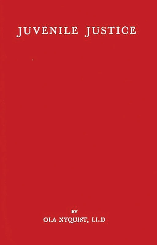 Juvenile Justice: A Comparative Study (Cambridge Studies in Criminology)