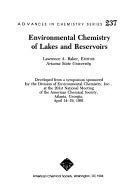 Environmental Chemistry of Lakes and Reservoirs: No.237 (Advances in Chemistry Series)