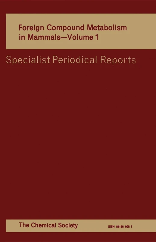 Stability Constants Of MetalIon Complexes,sp 17 Microfiche: Volume 1 (Specialist Periodical Reports - Foreign Compound Metabolism in Mammals)