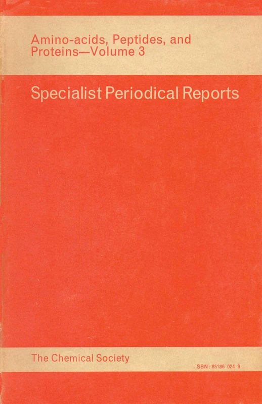 Amino Acids & Peptides: Volume 3 (Specialist Periodical Reports - Amino Acids, Peptides and Proteins)