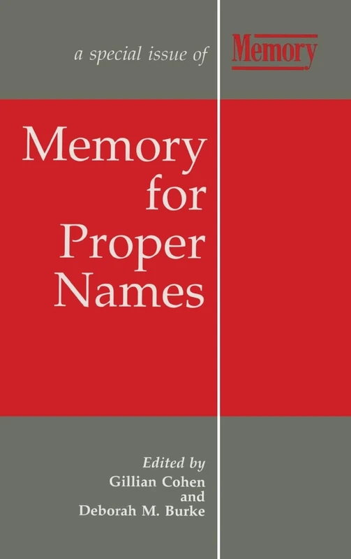 Memory for Proper Names: A Special Issue of Memory - Image 1