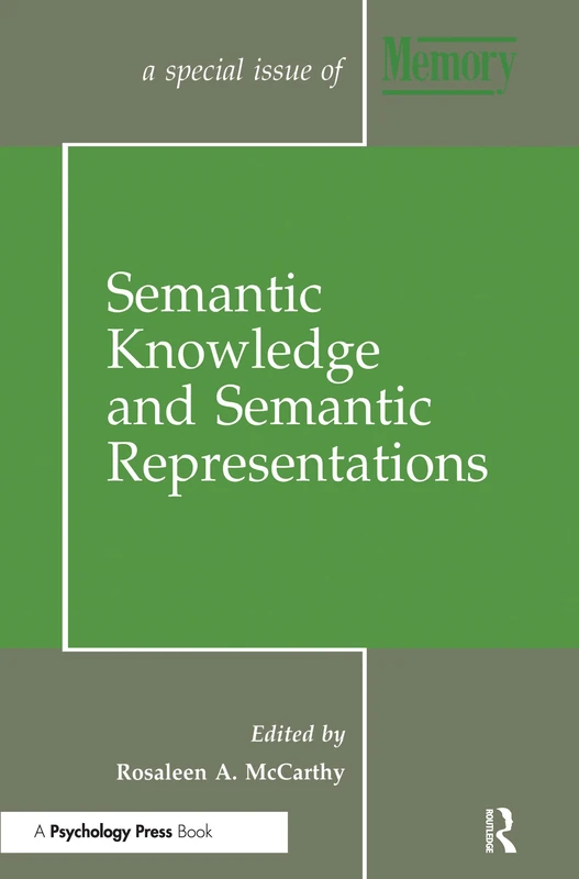 Routledge Semantic Knowledge and Semantic Representations Book