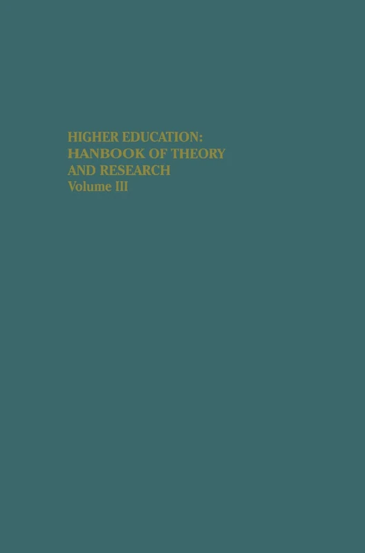Higher Education: Handbook of Theory and Research: Volume III: 3 - Image 1