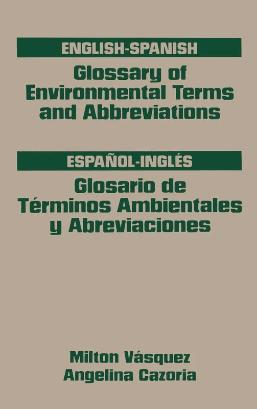 Glossary of Environmental Terms and Abbreviations, English-Spanish - Image 1