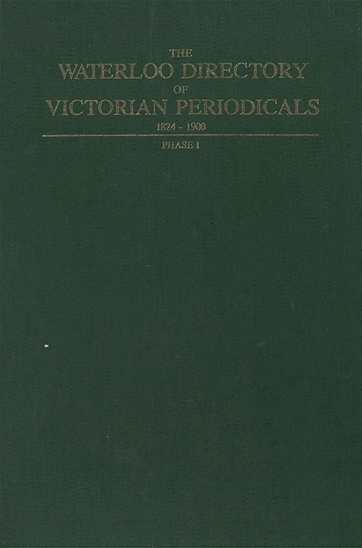The Waterloo directory of Victorian periodicals, 1824-1900: Phase I - Image 1