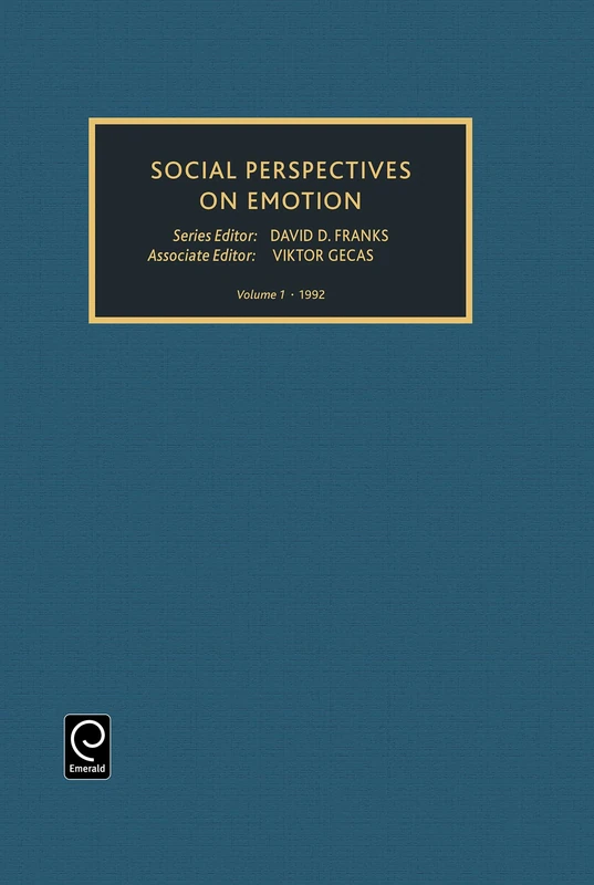 Social Perspectives on Emotion: A Research Annual : 1992: 1