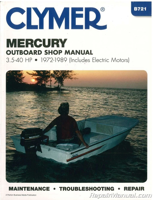 Mercury B721 Outboard Shop Manual 3.5-40 H.P., 1972-89 (Includes Electric Motors) - Image 1
