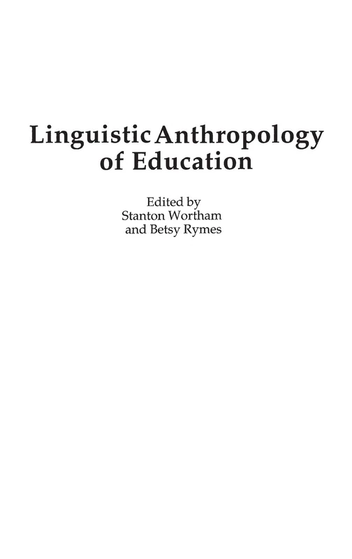 Linguistic Anthropology of Education - Image 1
