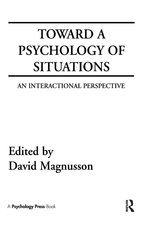 Psychology Press - Toward A Psychology of Situations (1981)