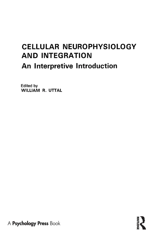 Taylor & Francis Cellular Neurophysiology and Integration Book