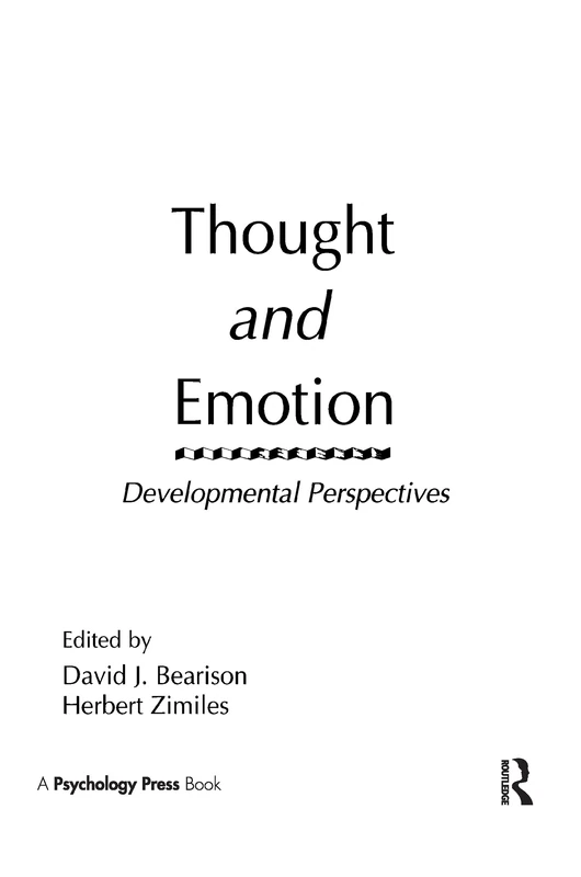 Thought and Emotion: Developmental Perspectives (Jean Piaget Symposia Series)