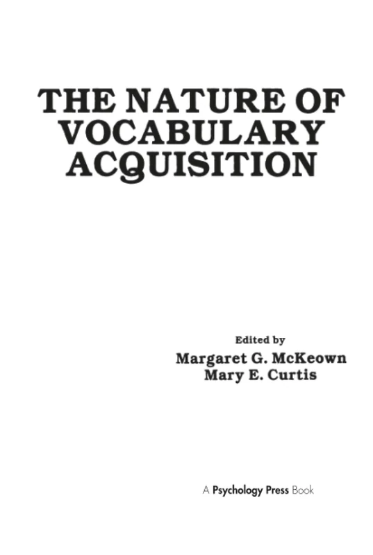 The Nature of Vocabulary Acquisition