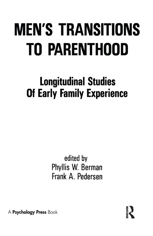 Psychology Press - Men's Transitions To Parenthood Book