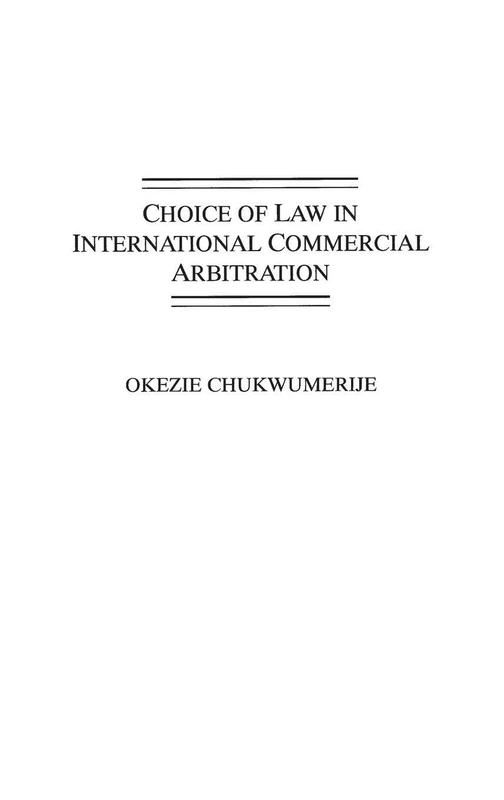 Choice of Law in International Commercial Arbitration