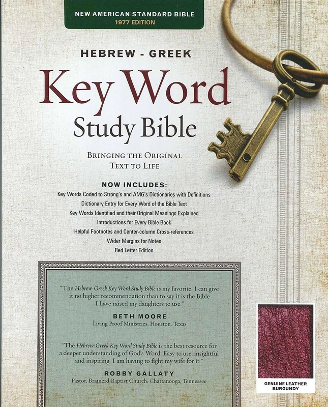 NASB Hebrew-Greek Key Word Study Bible: Key Insights Into God's Word