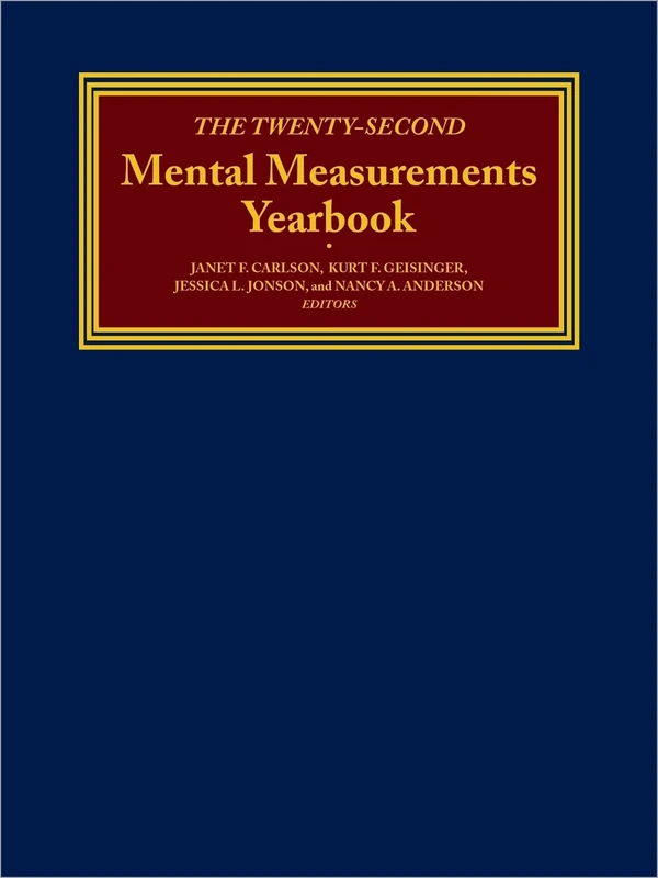 The Twenty-Second Mental Measurements Yearbook (Buros Mental Measurements Yearbook)