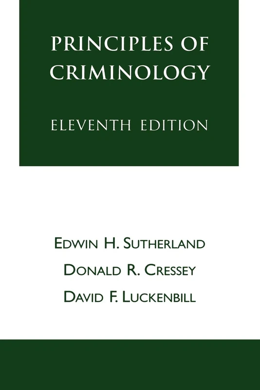 Principles of Criminology (The Reynolds Series in Sociology)