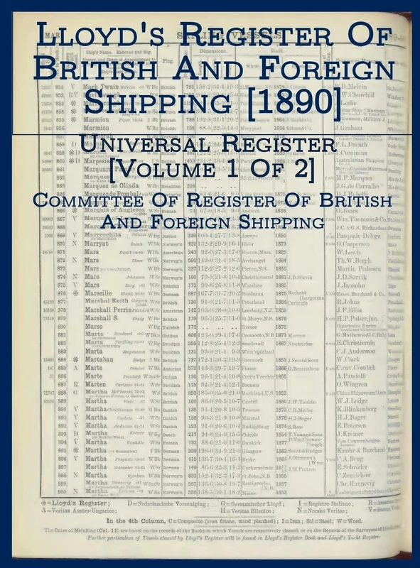 Lloyd's Register of British and Foreign Shipping [1890]: Universal Register [Volume 1 of 2]: 3 (In the Year 1890)