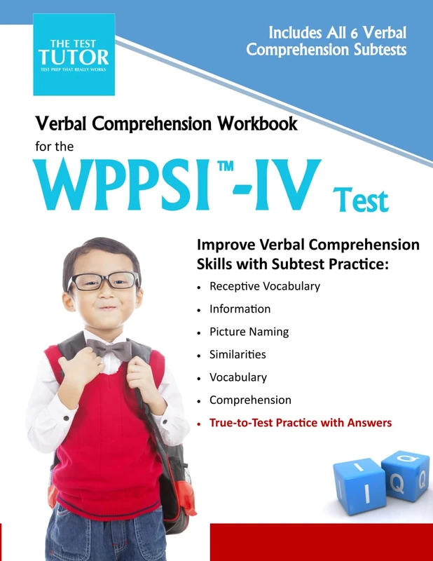 Verbal Comprehension Workbook for the WPPSI-IV Test