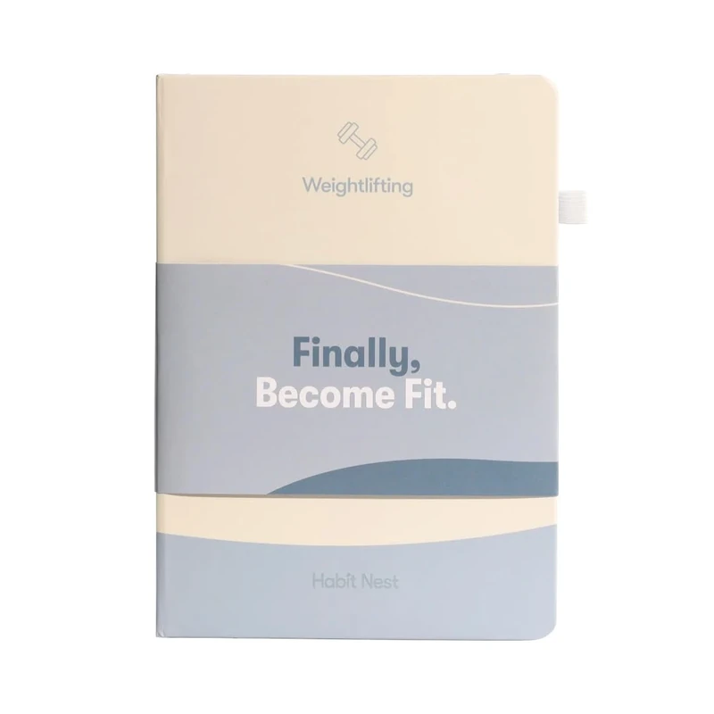 Habit Nest The Weightlifting Gym Buddy Journal - 12-Week Personal Training Program and Fitness Planner. Ultimate Workout and Exercise Log. (Gray)