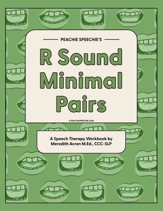 R Sound Minimal Pairs: Speech Therapy Workbook